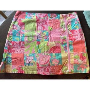 Lilly Pulitzer Size 10 Mini Skirt Shorts Skort